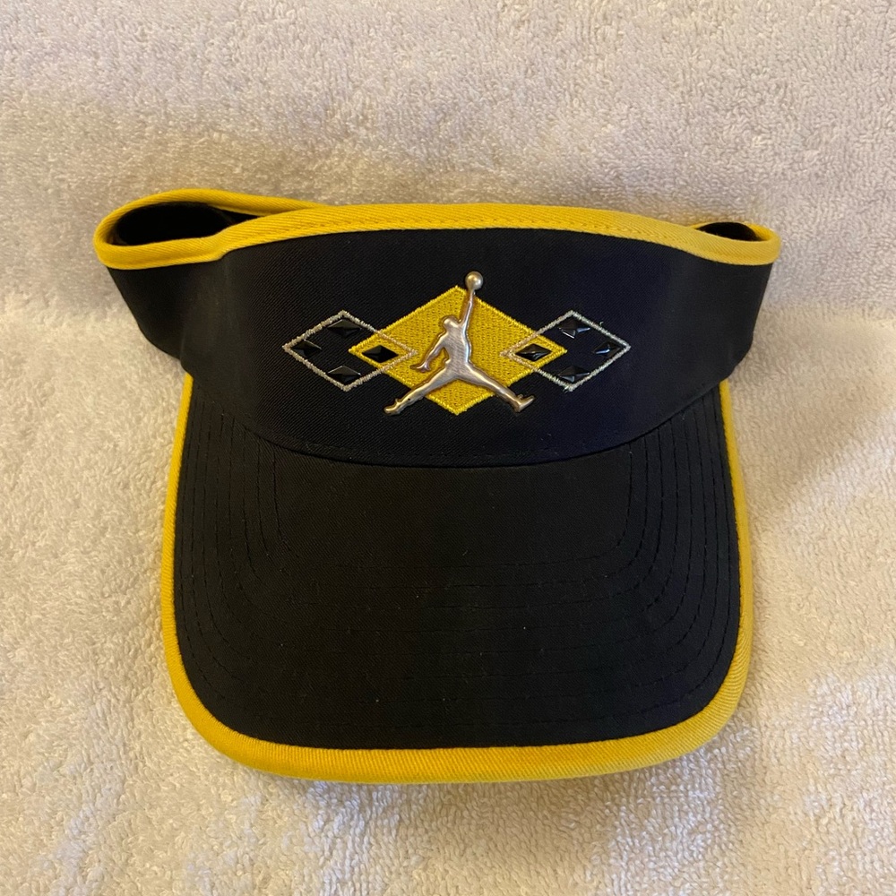 Vintage Throwback Air Jordan Blue Yellow Snapback Visor Unique Design Y2K/90s